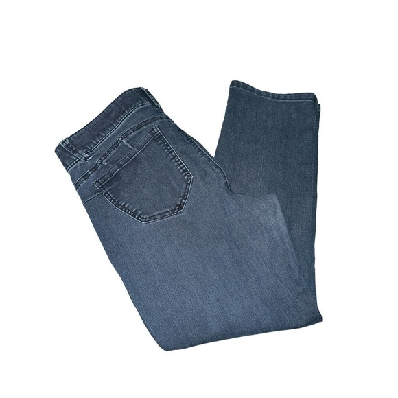 Democracy Women's "Ab" Solution Straight Cotton Stretch Denim Jeans Size 14 Blue - Picture 6 of 7